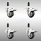 Service Caster 3.5 Inch 316SS Thermoplastic Rubber Swivel 1 Inch Stem Caster Set Lock Brake SCC-SS316TTLEX20S3514-TPRB-1-4 - alternate 3